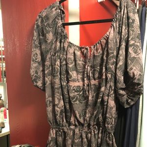 Guess purple off the shoulder blouse